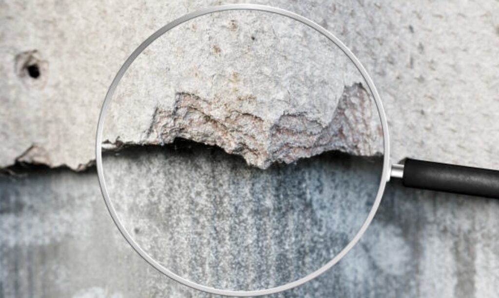 You can find asbestos in various places, including cement, insulation, rocks or panel boards. 